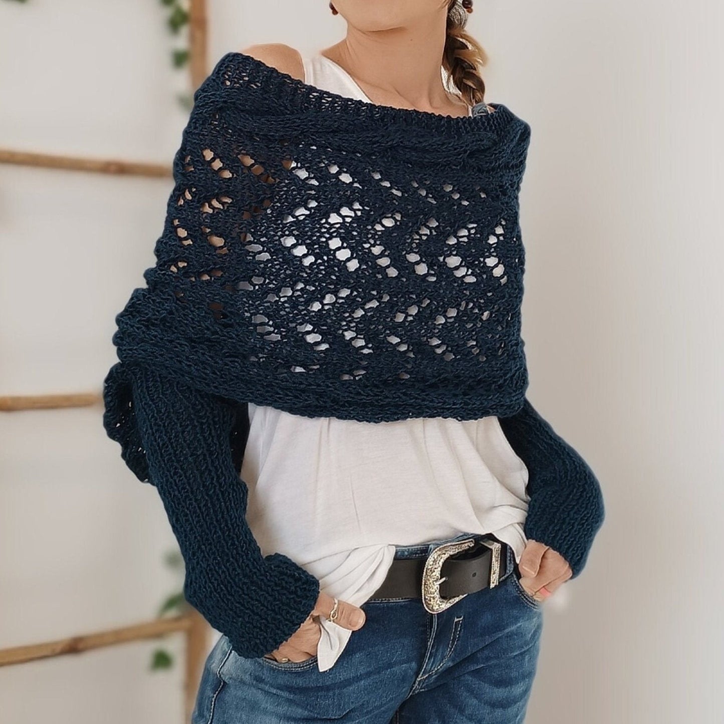 🌸Up to 50% off🔥Knitted Cable Wrap Shrugs For Women