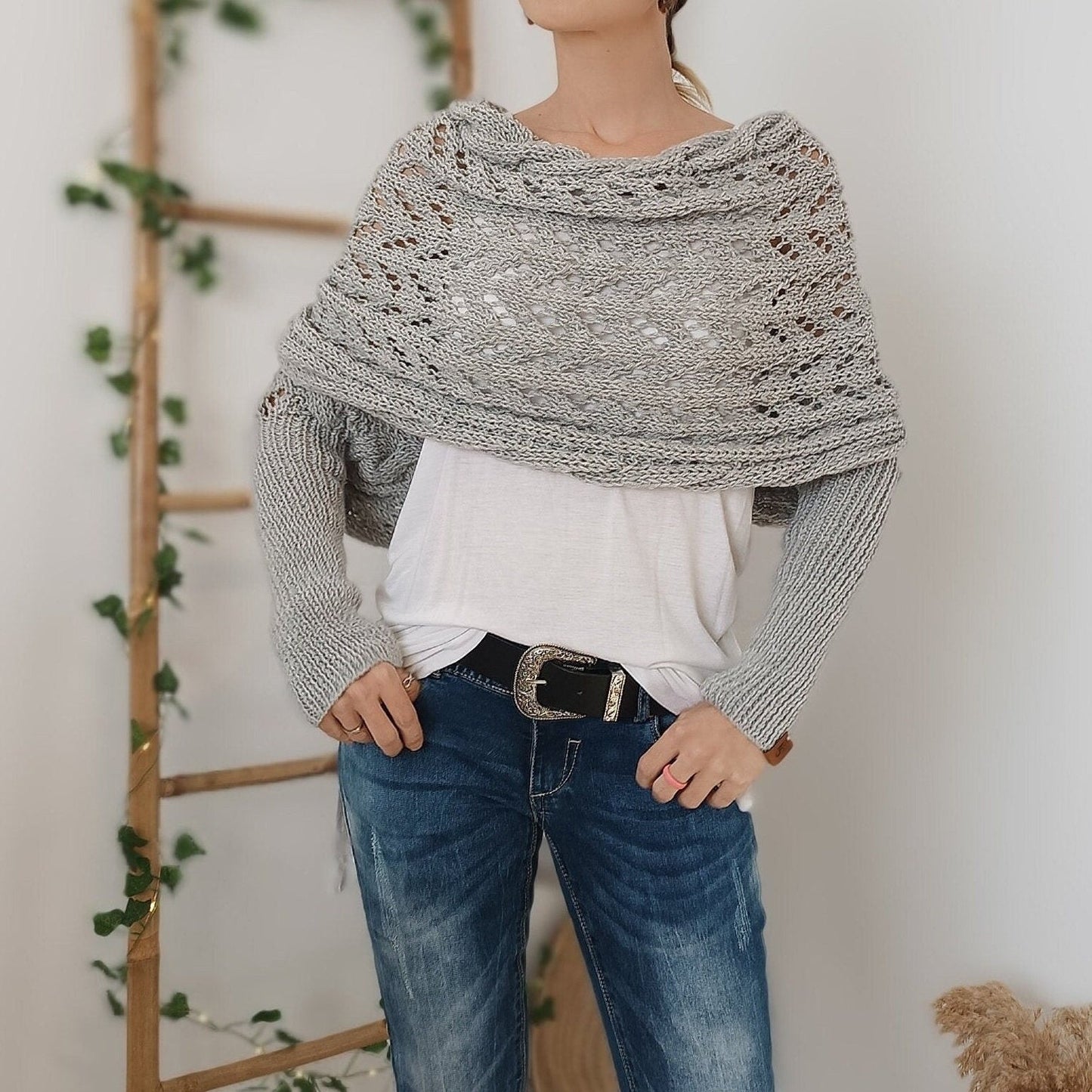 🌸Up to 50% off🔥Knitted Cable Wrap Shrugs For Women