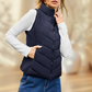 LIMITED TIME SALE🔥WOMENS SLEEVELESS ZIP UP OUTERWEAR STAND COLLAR QUILTED PUFFER VEST