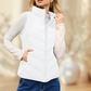 LIMITED TIME SALE🔥WOMENS SLEEVELESS ZIP UP OUTERWEAR STAND COLLAR QUILTED PUFFER VEST