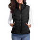 LIMITED TIME SALE🔥WOMENS SLEEVELESS ZIP UP OUTERWEAR STAND COLLAR QUILTED PUFFER VEST