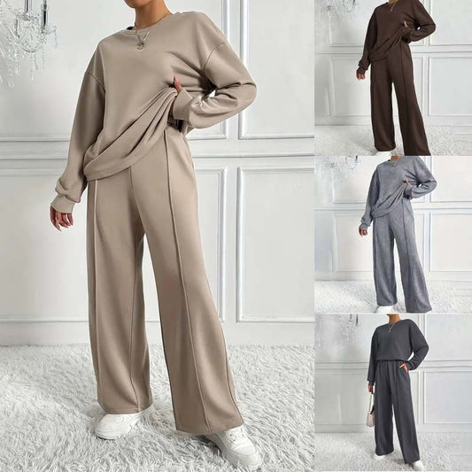 Women's Cozy Long-Sleeve Top & Pants Set