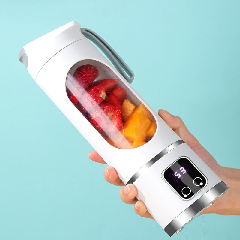 🍊🥤 450 ml Portable Cordless Blender | Digital LED Display, Dual Lid & 30-Second Blend