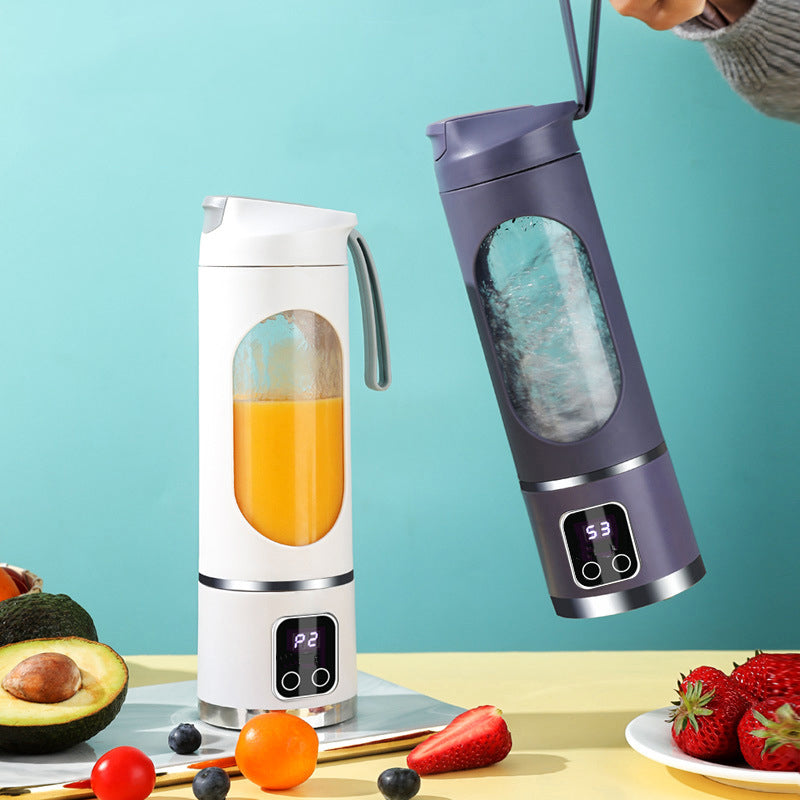 🍊🥤 450 ml Portable Cordless Blender | Digital LED Display, Dual Lid & 30-Second Blend