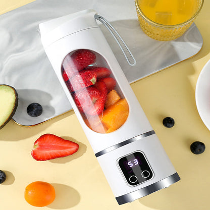 🍊🥤 450 ml Portable Cordless Blender | Digital LED Display, Dual Lid & 30-Second Blend