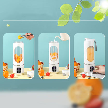 🍊🥤 450 ml Portable Cordless Blender | Digital LED Display, Dual Lid & 30-Second Blend