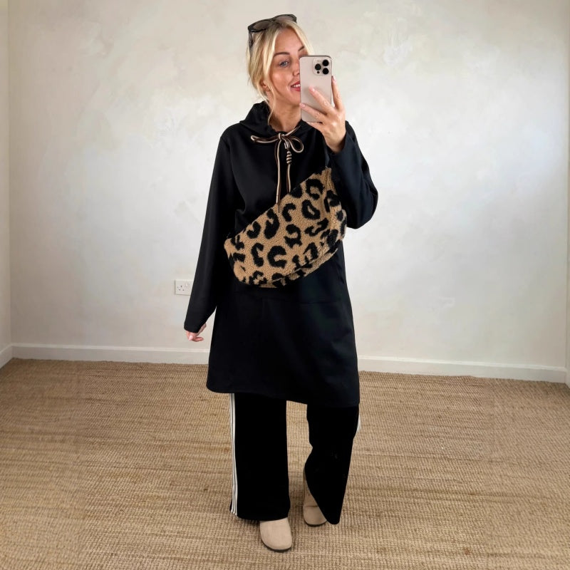 Women's Oversized Long Hoodie Dress with Pockets