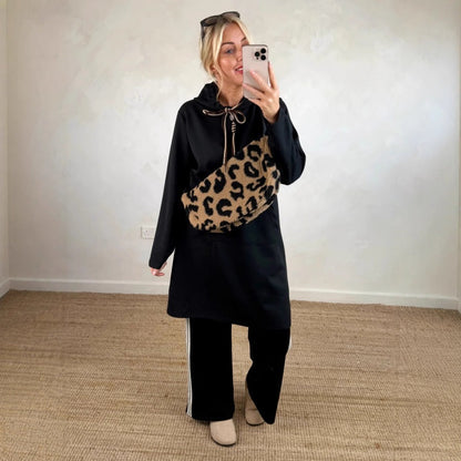 Women's Oversized Long Hoodie Dress with Pockets