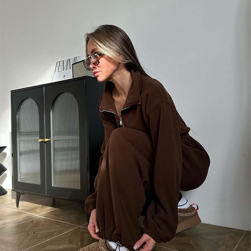 Cozy Warm Zip Front Jumpsuit