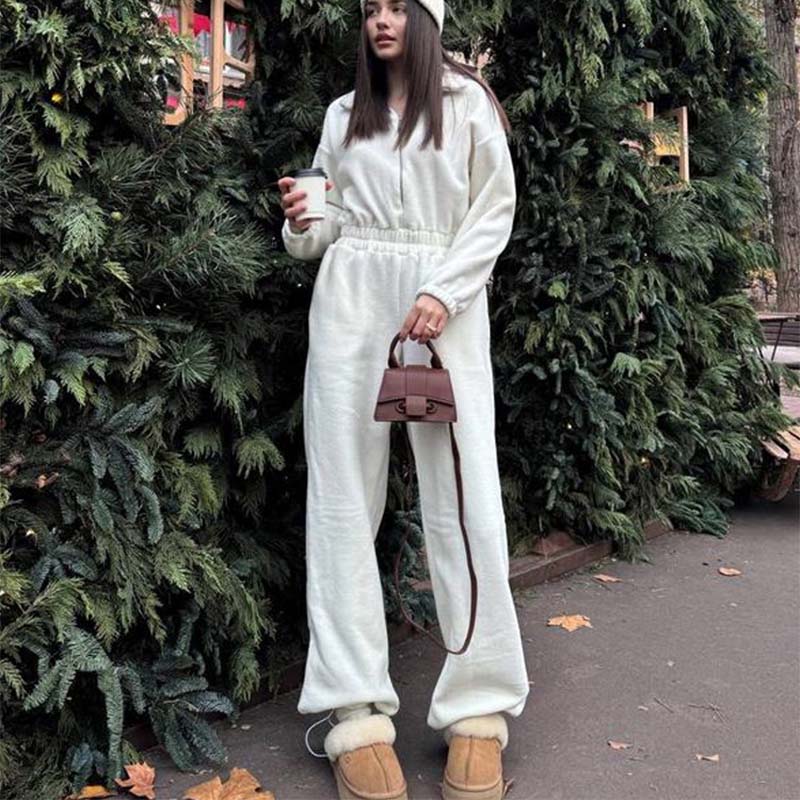 Cozy Warm Zip Front Jumpsuit