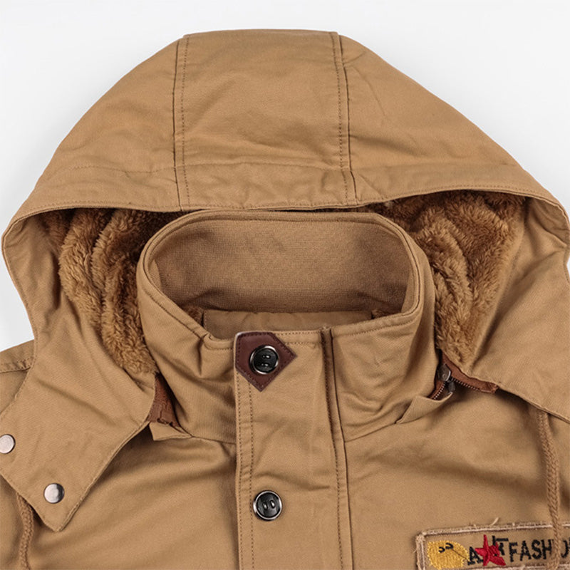 🔥 LAST DAY PROMOTION - 50%OFF 🔥Men's Winter Drawstring Cotton Military Driver Jacket - Comfort and Style Combined