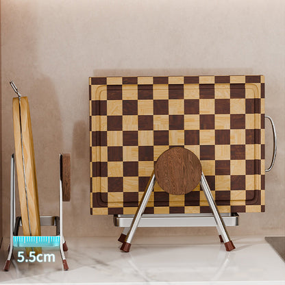 Anti-Slip Cutting Board Rack with Drip Tray