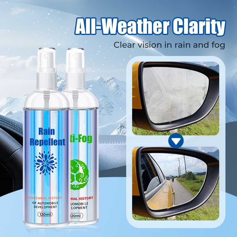 🔥Buy 3 get 1 free!🔥Car Glass Rain Repellent & Anti-Fog Coating Kit🚗