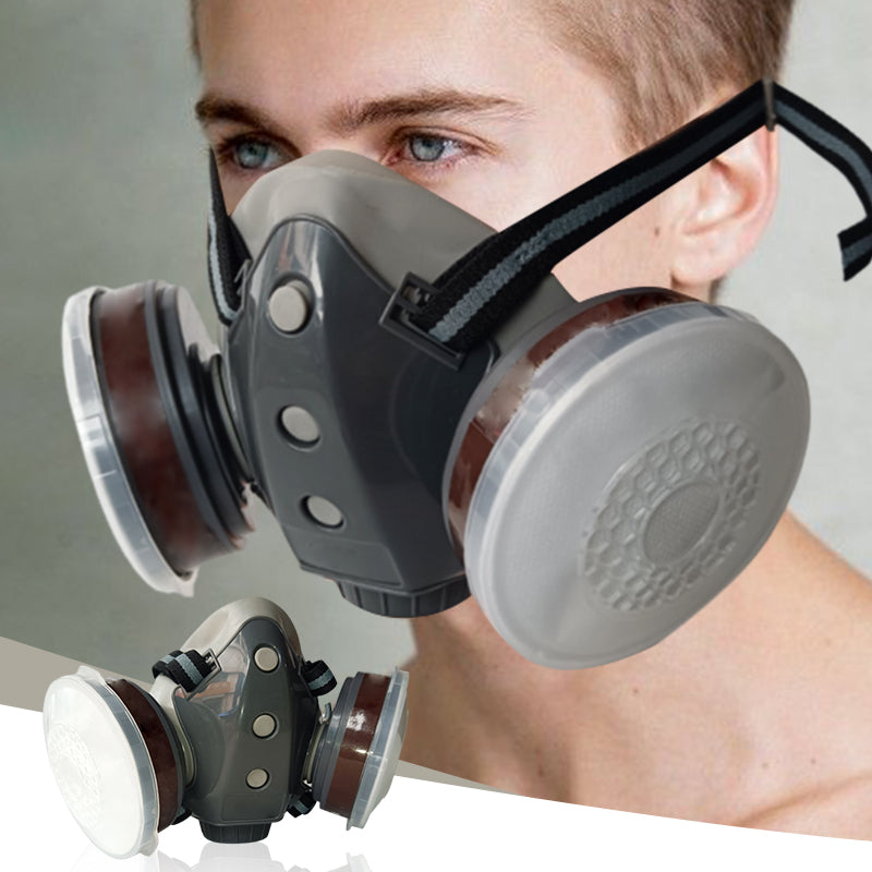 😷 50% OFF NOW! 🔥 Dust-Proof Integrated Respirator Mask – Dual-tank activated carbon filters – Industrial-grade protection against gas, dust & fumes – reusable & adjustable 🛡️