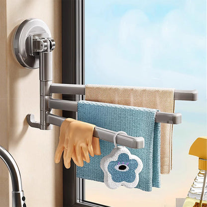 180° Rotating Suction Cup Towel Rack 
