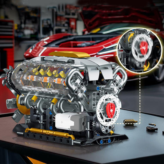 🎉Last-Day Promotion: 50% Discount🔥 Gasoline OHV V8 Small-Block Engine Model Building Kits