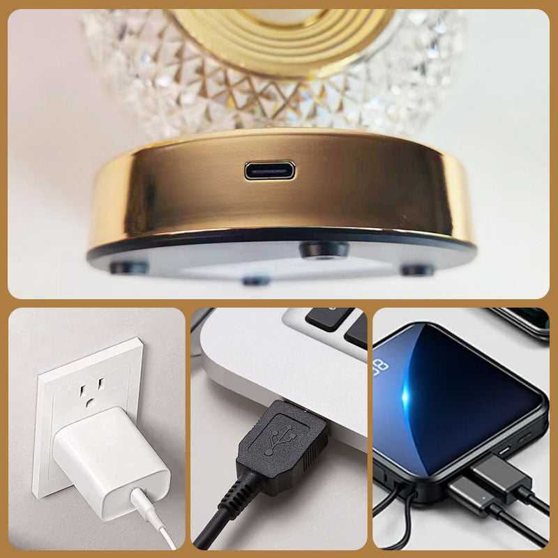 🎅2026 Hot Sale 50% OFF!!🎄50K+ SOLD! 🎁✨Rechargeable Luxury Crystal LED Night Light Lamp