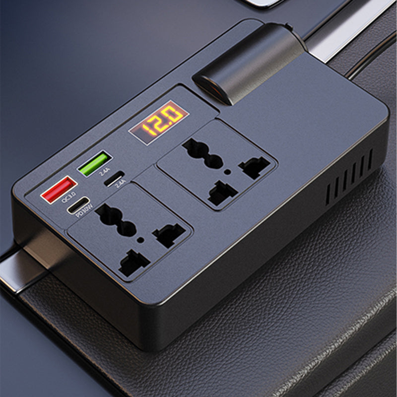 🔥2026 New Arrivals: 55% Off for Limited Time!🔥🔋Portable Car Inverter 12V/24V to 220V with Digital Display