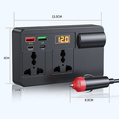 🔥2026 New Arrivals: 55% Off for Limited Time!🔥🔋Portable Car Inverter 12V/24V to 220V with Digital Display