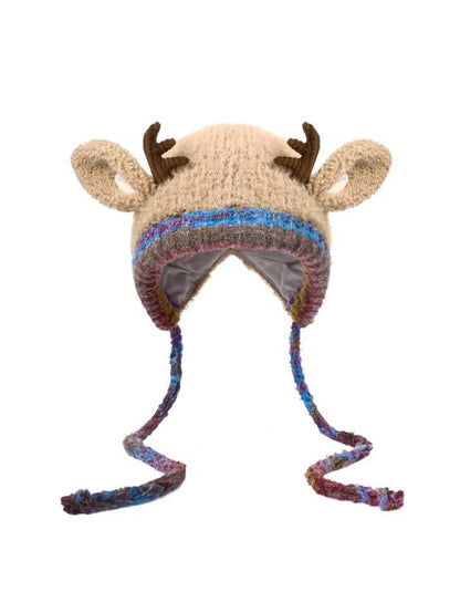 🎁🎄Christmas Sale 50% OFF! 🦌Original design Festive Christmas Antler Hat🧶