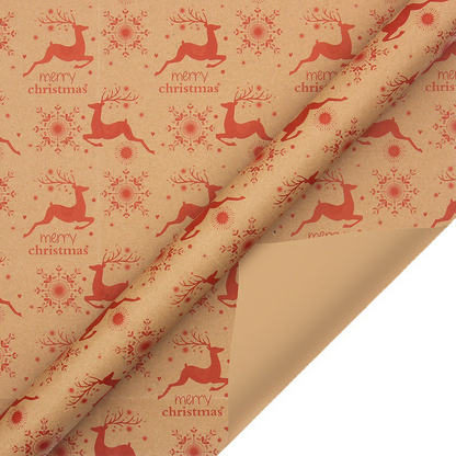 🔥Black Friday Limited-Time Special Offer🔥Deals-Christmas Printed Kraft Wrapping Paper Roll