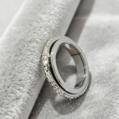 💖Black Friday mega offer – 50% discount!💖Rotating spinner ring made of titanium steel with zirconia