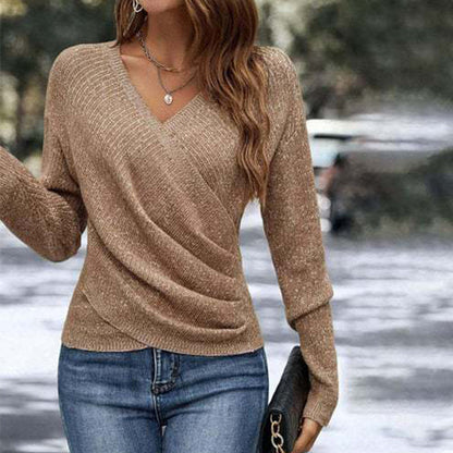 🔥Black Friday Sale 49% OFF🔥Women's Elegant Casual V-Neck Knit Top