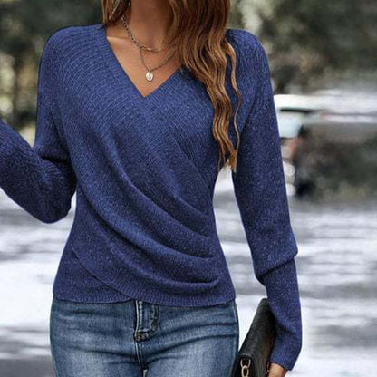 🔥Black Friday Sale 49% OFF🔥Women's Elegant Casual V-Neck Knit Top