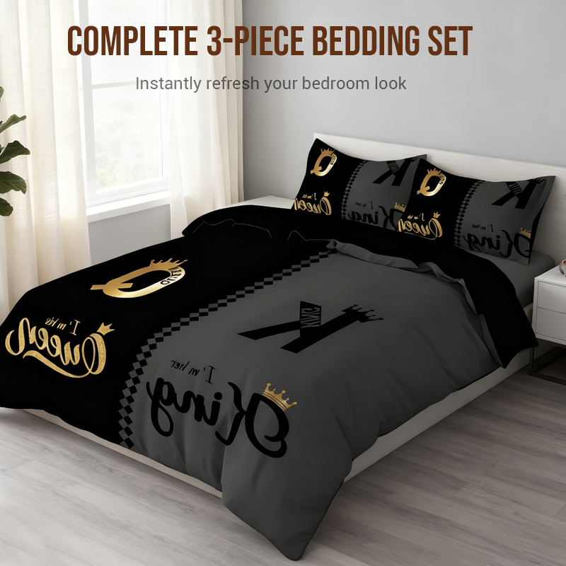 🔥2026 Collection Presale🔥3-Piece "King & Queen" Couple's Duvet Cover Set