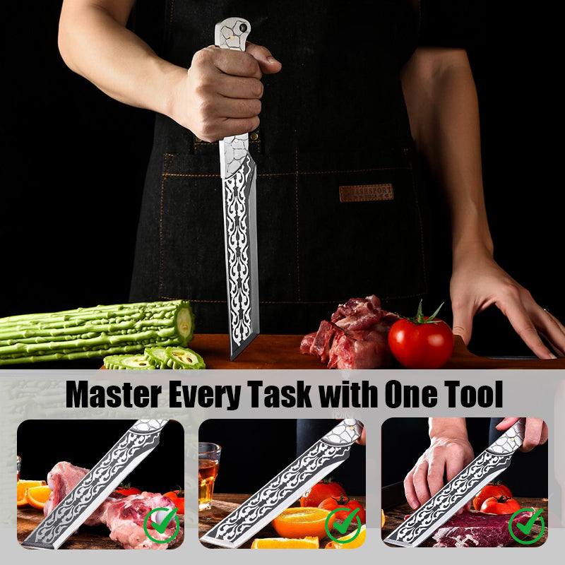Multi-Functional Full-Tang Knife with Sheath