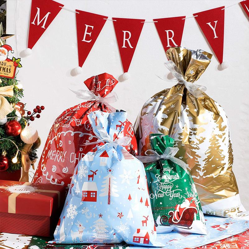 🏆50K+ SOLD! 🔥Christmas Sale 50% OFF🎅Drawstring Christmas Gift Bags (Biodegradable)