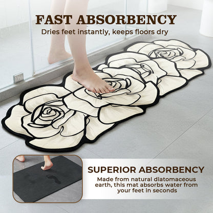 ⏳Time-limited Special⏰Flower Pattern Quick-Dry Bathroom Mat🌹