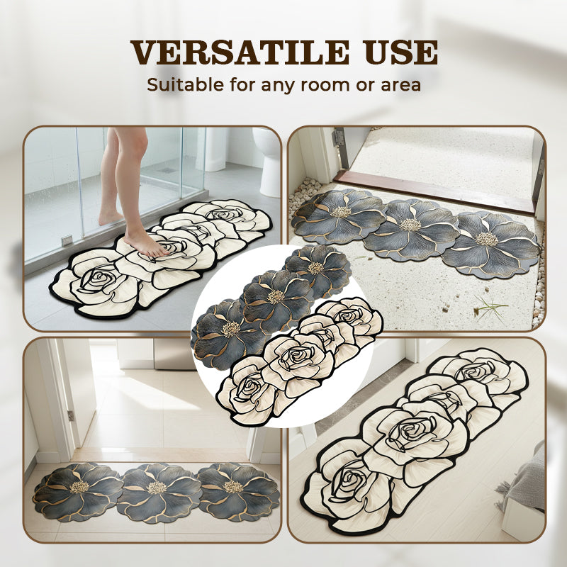⏳Time-limited Special⏰Flower Pattern Quick-Dry Bathroom Mat🌹