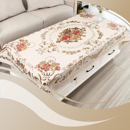 Multifuntional Waterproof Oilproof Floral Tablecloth