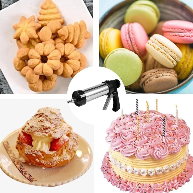 🔥HOT SALE 49% OFF🔥Stainless Steel Cookie Pres with 13 Discs & 8 Nozzles