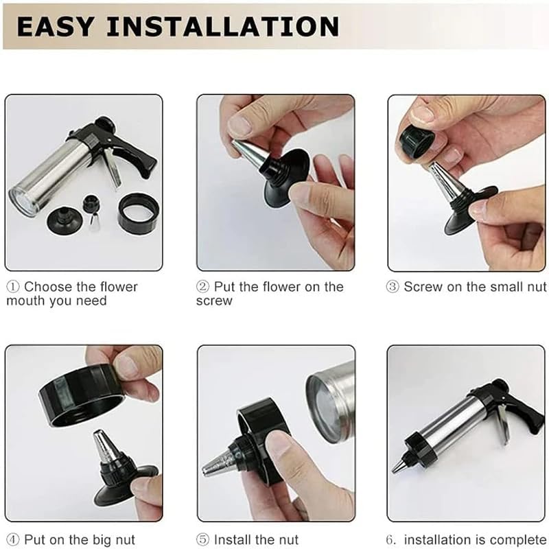 🔥HOT SALE 49% OFF🔥Stainless Steel Cookie Pres with 13 Discs & 8 Nozzles
