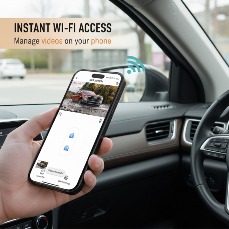 📷1080P HD Dash Cam with Wi-Fi & Night Vision🚗