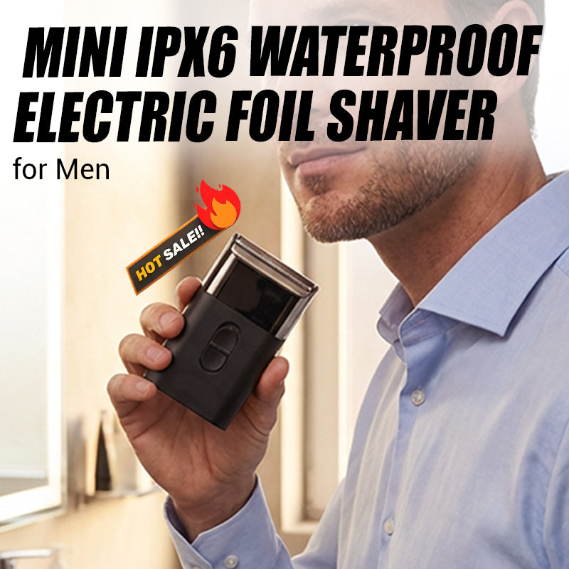 Mini IPX6 Waterproof Electric Foil Shaver for Men