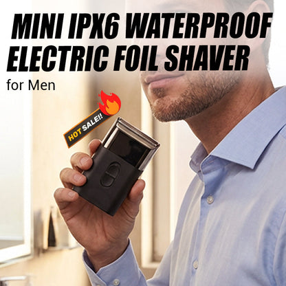 Mini IPX6 Waterproof Electric Foil Shaver for Men