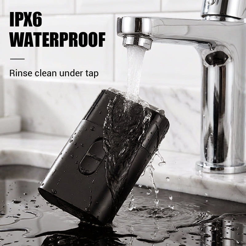 Mini IPX6 Waterproof Electric Foil Shaver for Men