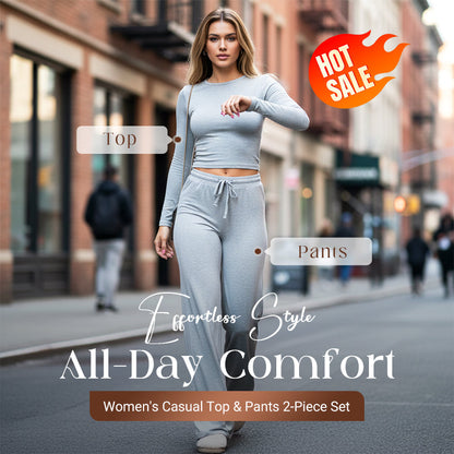Women's Casual Top & Pants 2-Piece Set