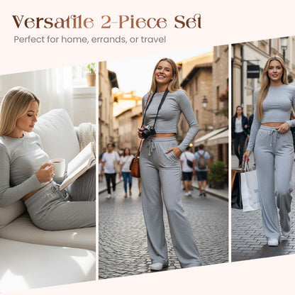 Women's Casual Top & Pants 2-Piece Set