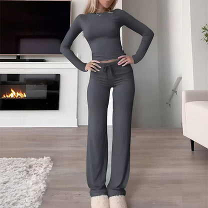 Women's Casual Top & Pants 2-Piece Set