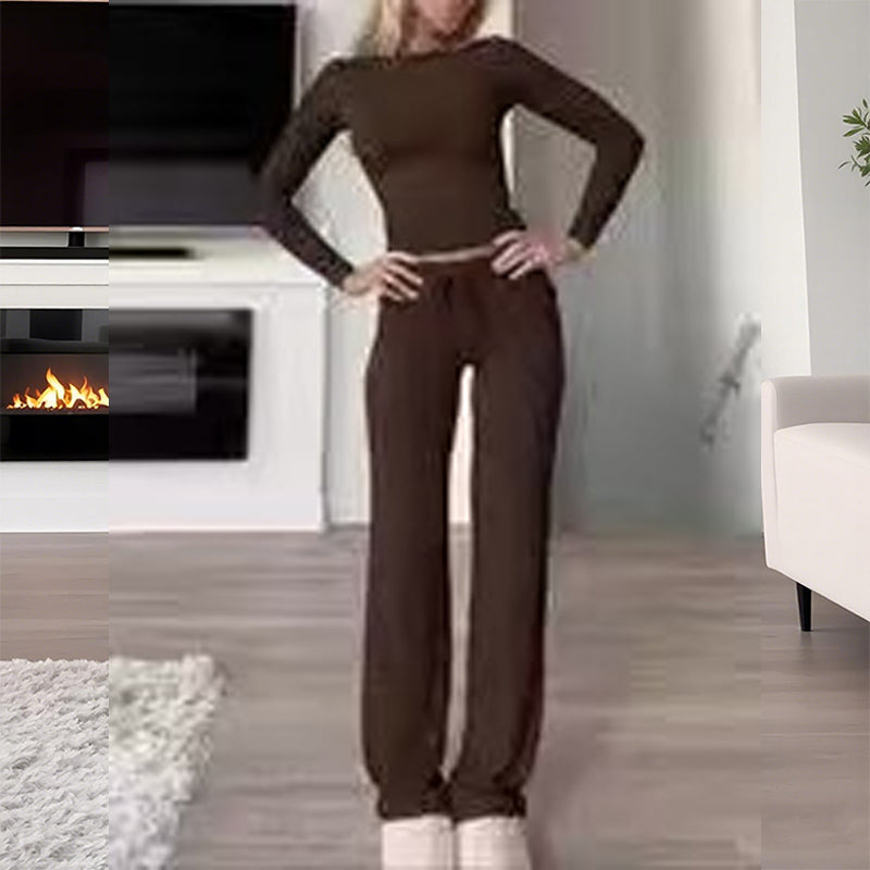Women's Casual Top & Pants 2-Piece Set