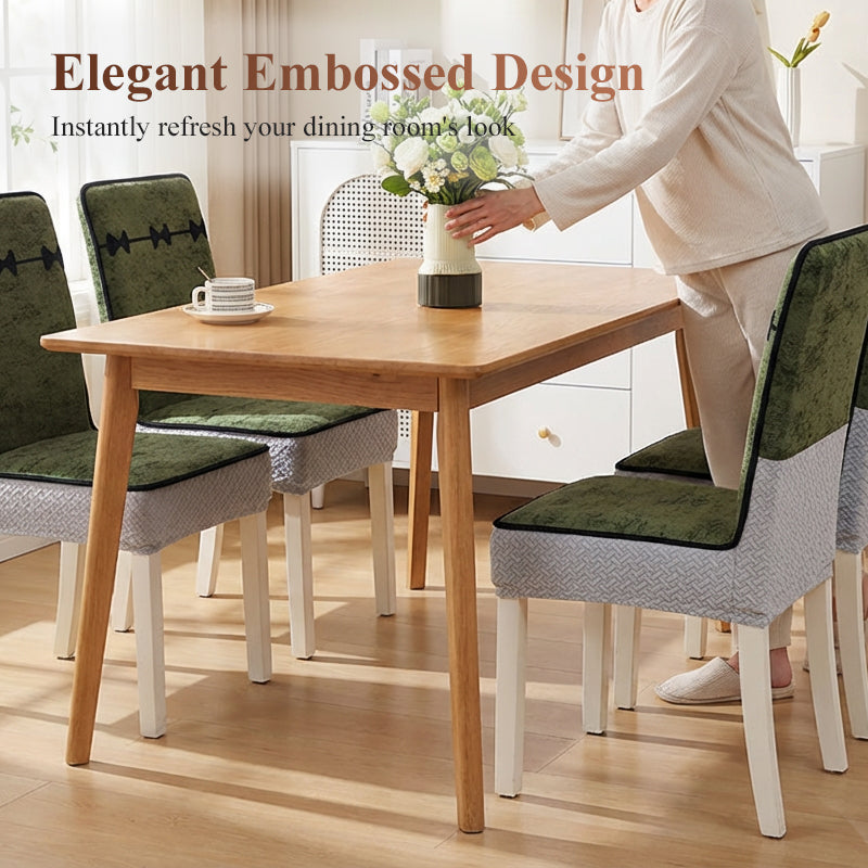 Full Coverage Chair Cover with Elegant Jacquard