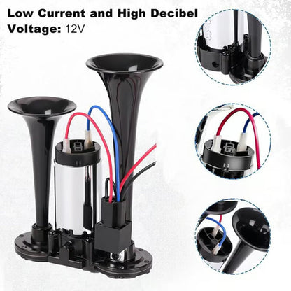 🚨50% OFF! Train Air Horn 120dB – Fits Trucks, Cars & Boats | 12V/24V, Waterproof & Tool-Free Install 🚛🔊