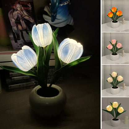 🔥LED Tulip Night Light Flower Table Lamp🌷