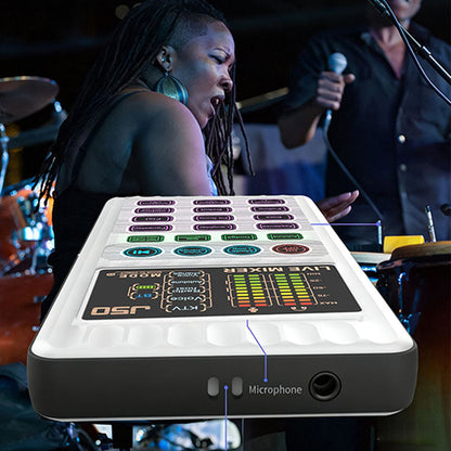 Portable Handheld Live Sound Card with Voice Changer