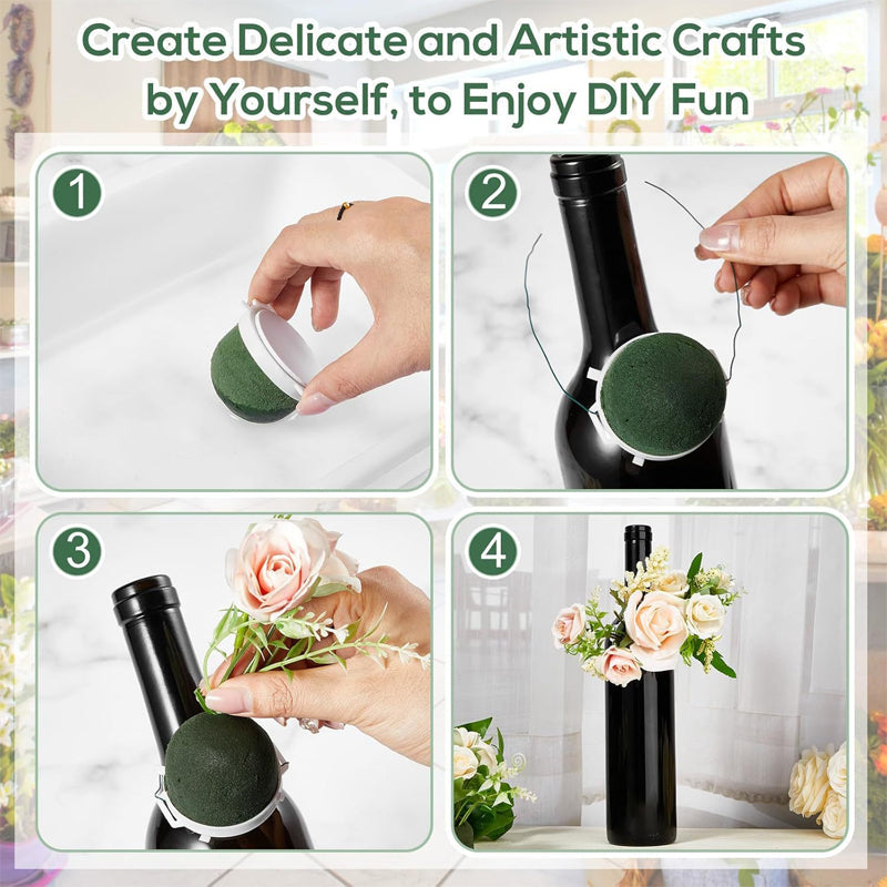 Floral Foam Kit for Wine Bottle and Wedding Decoration