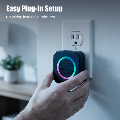 Long-Range Wireless Doorbell with LED Flash